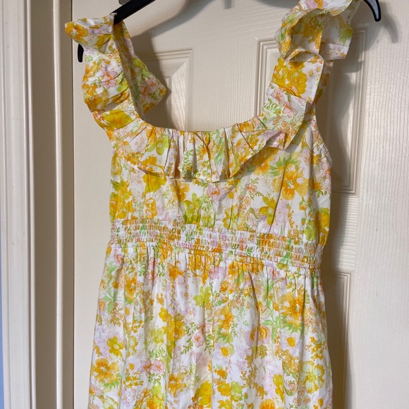 ASOS yellow floral tank maternity dress size 4 - Picture 3 of 6